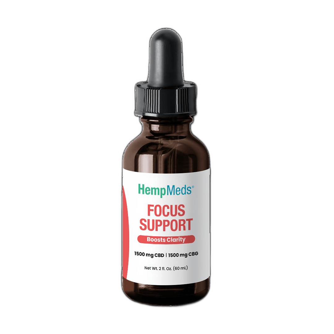 Hemp Meds Óleo CBD + CBG Isolado Focus Support 1500mg CBD + 1500mg CBG - 60ml