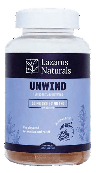 Lazarus Naturals Full Spectrum UNWIND 50mg CBD 2mg THC