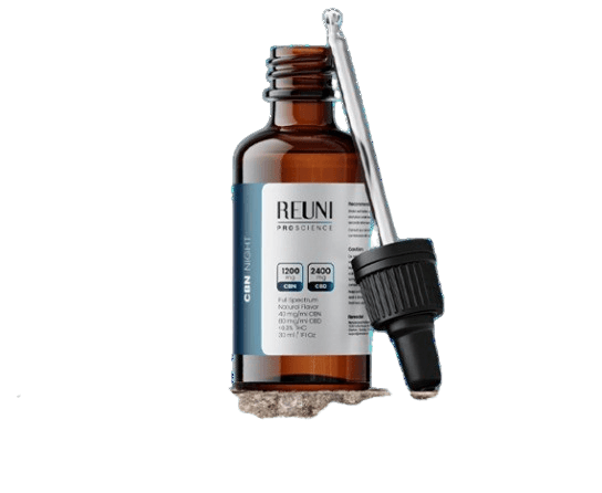 Reuni Full Spectrum Oil CBN CBD 2400mg CBD, 1200mg CBN