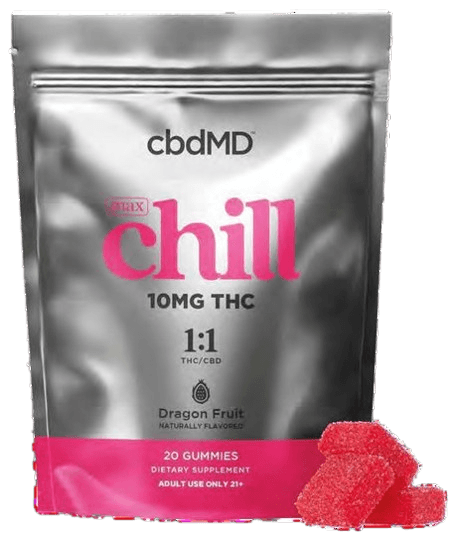 cbdMD Chill Gummies 10mg THC 1:1 THC/CBD