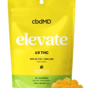 cbdMD Delta 9 Gummies Elevate 5mg THC 5mg CBD